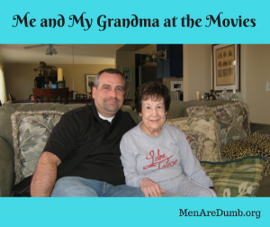 A picture of me and my Grandma on the couch